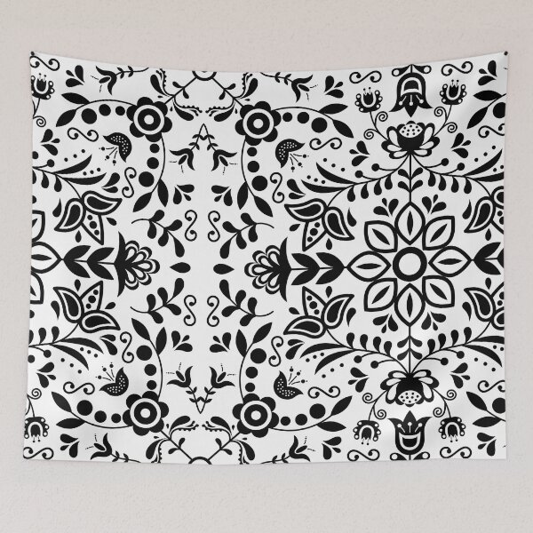 Item preview, black and white Indian pattern  designed and sold by Anisha  Vaz.