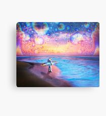 Space Surfer Metal Print