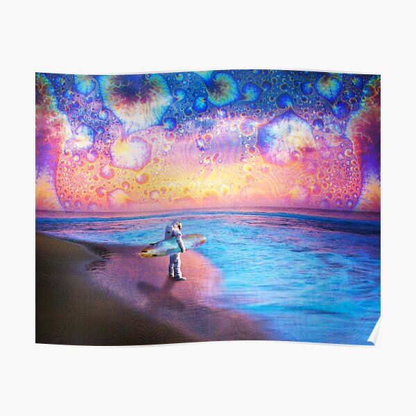 Space Surfer Poster