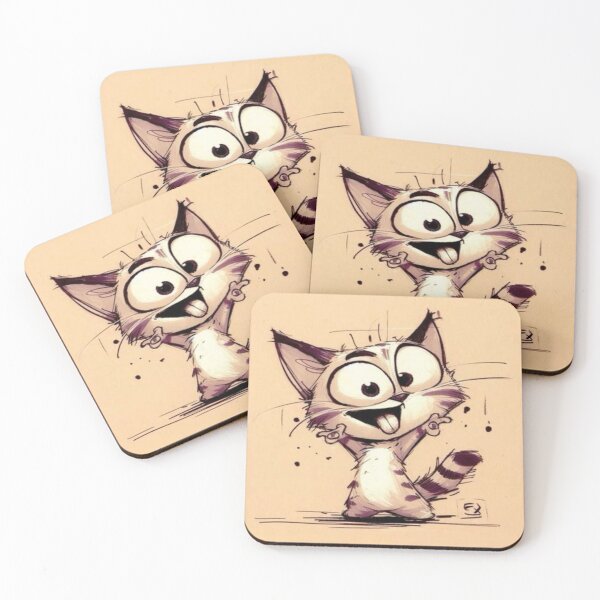Item preview, Handrawn of cat in a frenzy design designed and sold by NivyasArtistry.