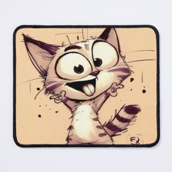 Item preview, Handrawn of cat in a frenzy design designed and sold by NivyasArtistry.