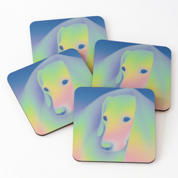 Item preview, Dachshund Wrapped in Rainbow Calm designed and sold by Skelter-Skelter.