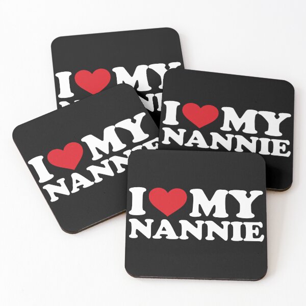 Item preview, I Love My Nannie white text Cherished Apparel designed and sold by EmeraldeaArt.
