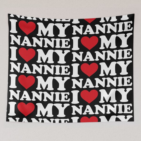 Item preview, I Love My Nannie white text Cherished Apparel designed and sold by EmeraldeaArt.