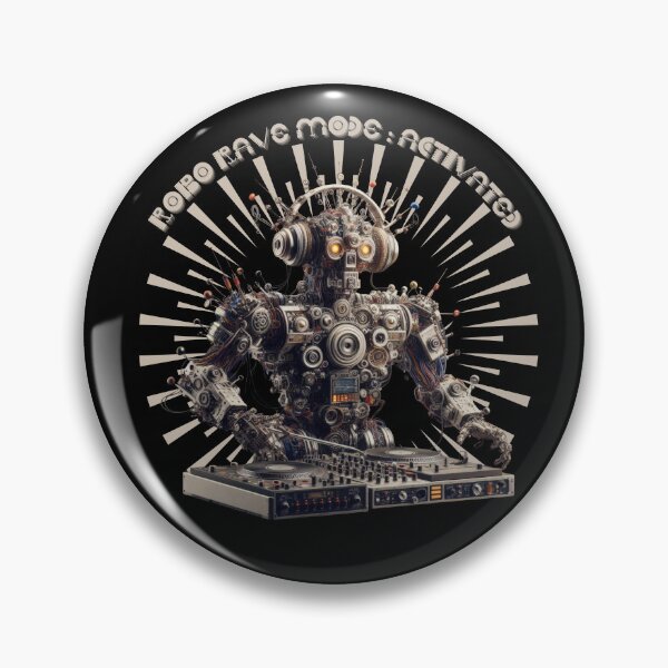Item preview, Dj robot, robo rave mode: activated, a gift for a techno fan designed and sold by miro-bob-design.