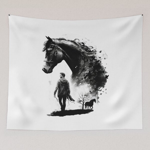 Item preview, Surreal Man and Horse Spirit Artwork designed and sold by Apex Designs.