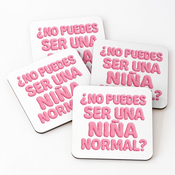 Item preview, No puedes ser una niña normal? – Pink Furry Bubble Letters designed and sold by ChingonaThreads.