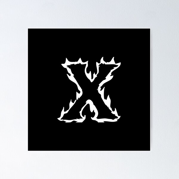 Item preview, Flaming X Letter Monogram –  White Edition designed and sold by uncoXab.