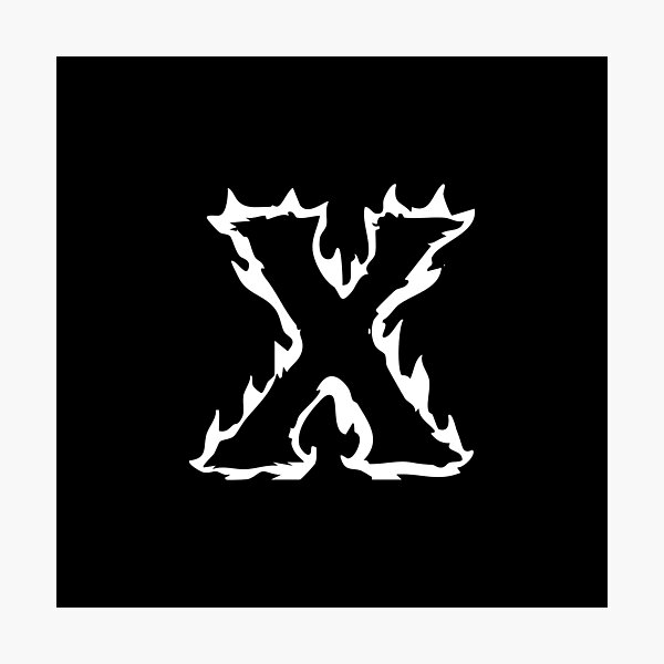 Item preview, Flaming X Letter Monogram –  White Edition designed and sold by uncoXab.