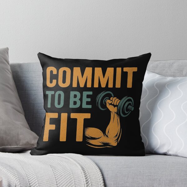 Item preview, Commit to Be Fit Retro Gym Motivation Tee designed and sold by Weorus.