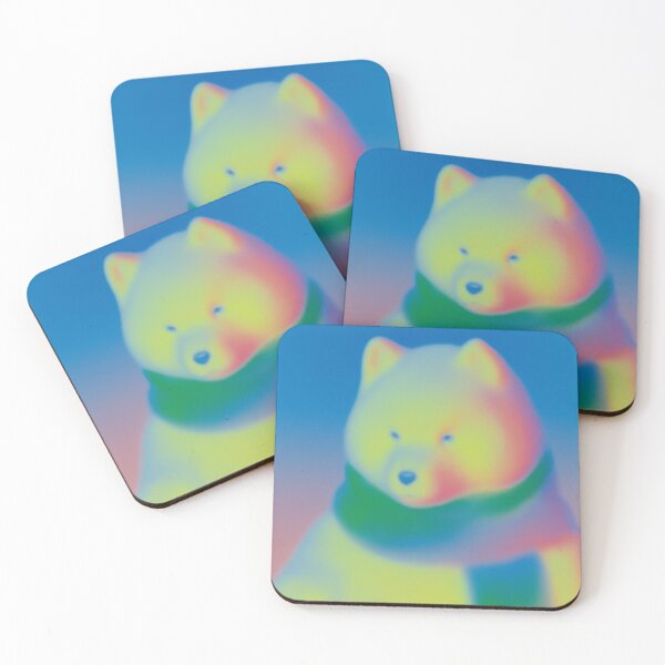 Item preview, Rainbow Samoyed Holding a Mug of Calm designed and sold by Skelter-Skelter.