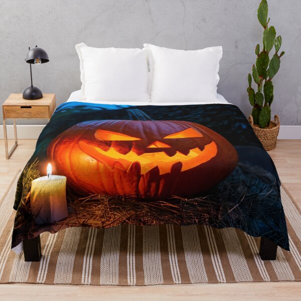 Item preview, Spooky Jack-o’-Lantern with Candle at Dusk designed and sold by Shafiq Khan.