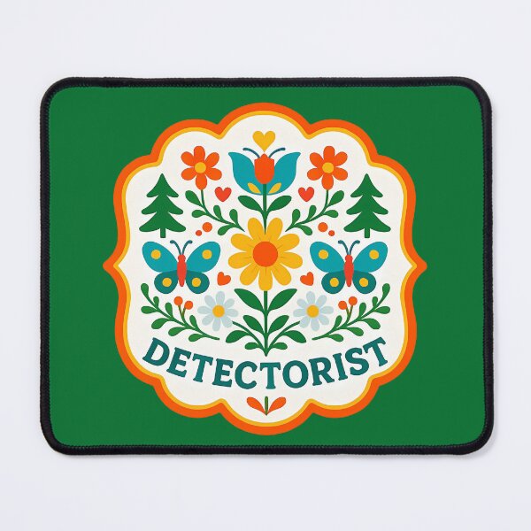 Item preview, Detectorist Heart Medallion - Scandinavian Folk Art by heidiannemorris © designed and sold by FOLK ART FUSION by heidiannemorris.