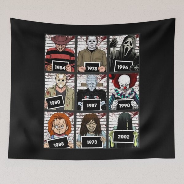 Item preview, Horror Movie Characters Suspects Friends Horror Prison Squad Halloween Style designed and sold by DoloresGeorgia.