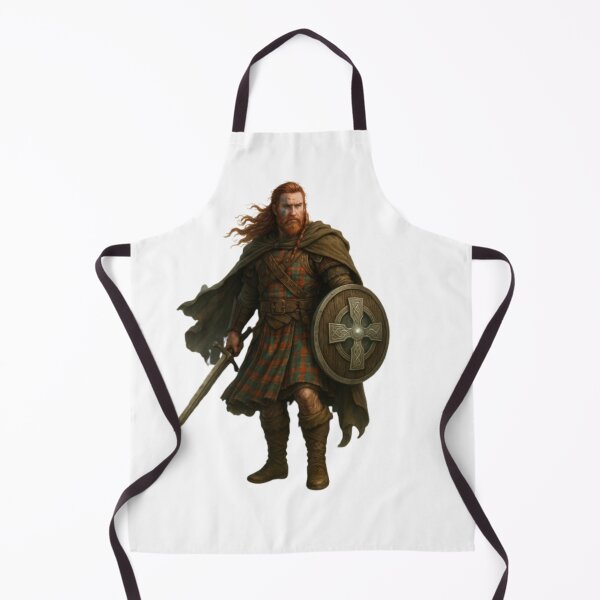 Item preview, Highland Warrior with Celtic Shield – Scottish Fantasy Art designed and sold by CelticSoulShop.