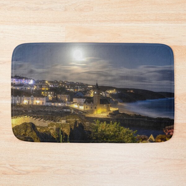 Item preview, Porthleven Harbour  under the moonlight designed and sold by kathleenjean.