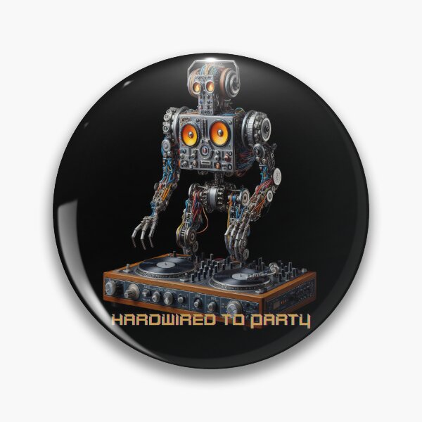 Item preview, Dj robot, hardwired to party designed and sold by miro-bob-design.