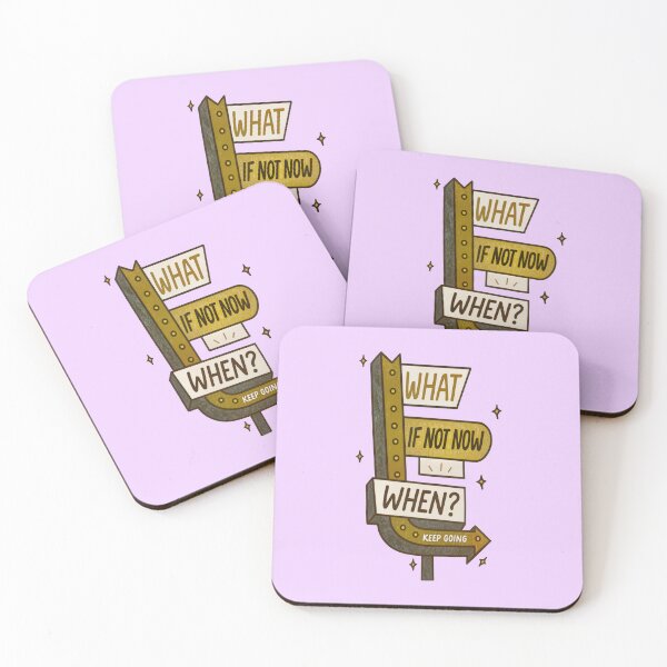 Item preview, What If Not Now When – Inspirational Quote Retro Sign designed and sold by SuccessHunters.