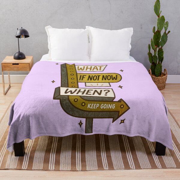 Item preview, What If Not Now When – Inspirational Quote Retro Sign designed and sold by SuccessHunters.