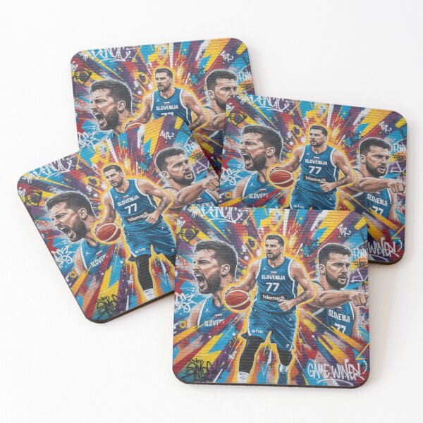 Item preview, Luka Doncic Slovenia Euro Basket Graffiti Wall Art Style designed and sold by ecdato.