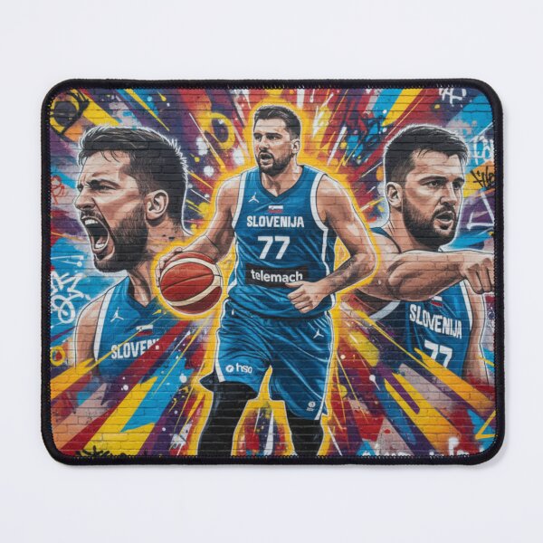 Item preview, Luka Doncic Slovenia Euro Basket Graffiti Wall Art Style designed and sold by ecdato.