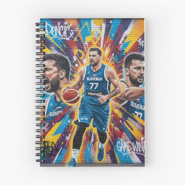 Item preview, Luka Doncic Slovenia Euro Basket Graffiti Wall Art Style designed and sold by ecdato.