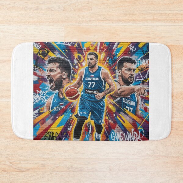 Item preview, Luka Doncic Slovenia Euro Basket Graffiti Wall Art Style designed and sold by ecdato.