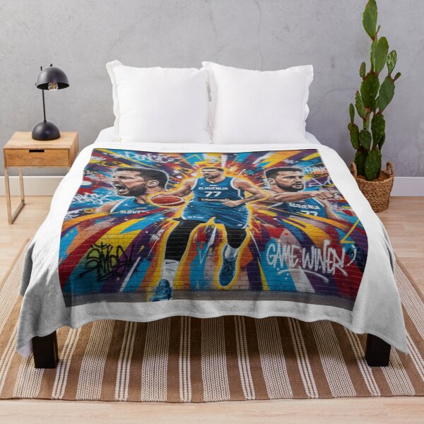 Item preview, Luka Doncic Slovenia Euro Basket Graffiti Wall Art Style designed and sold by ecdato.