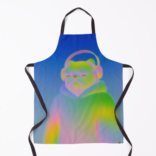 Item preview, Lo-Fi Rainbow Pug in a Hoodie designed and sold by Skelter-Skelter.