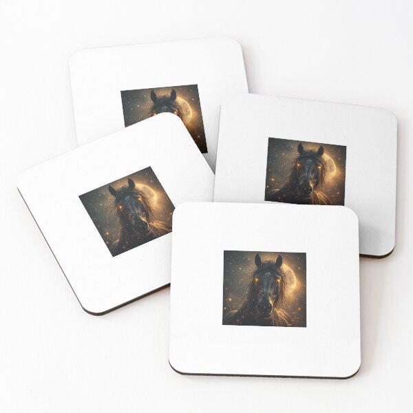 Item preview, Black Horse at Night designed and sold by PixelVibe782.