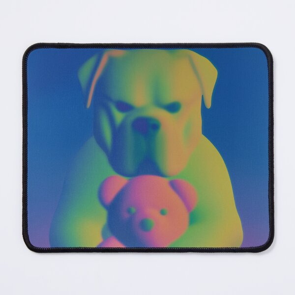 Item preview, Grumpy Rainbow Bulldog Hugging Teddy Bear designed and sold by Skelter-Skelter.