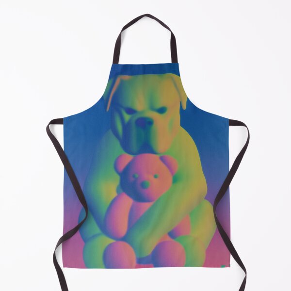 Item preview, Grumpy Rainbow Bulldog Hugging Teddy Bear designed and sold by Skelter-Skelter.