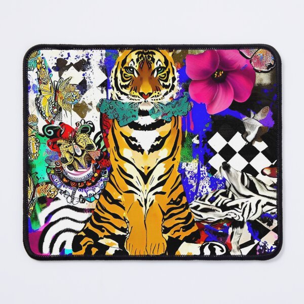 Item preview, Funky Tiger Sitting on Chair with Butterflies designed and sold by jantulov.