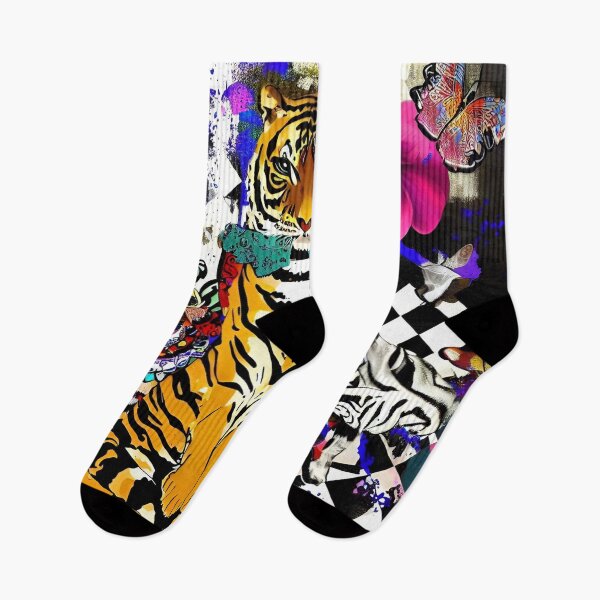 Item preview, Funky Tiger Sitting on Chair with Butterflies designed and sold by jantulov.