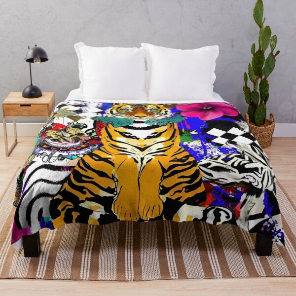Item preview, Funky Tiger Sitting on Chair with Butterflies designed and sold by jantulov.