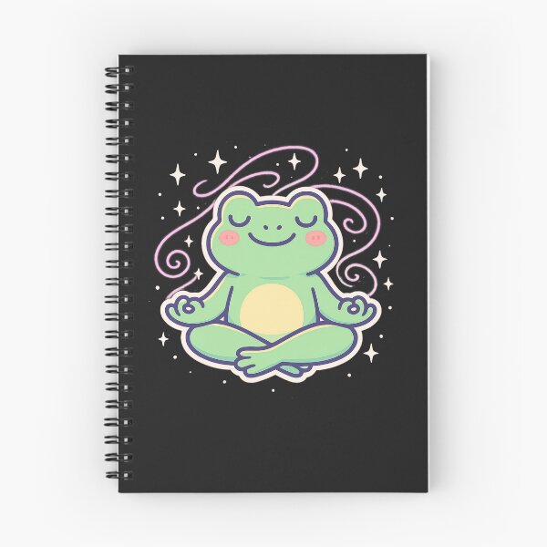 Item preview, Zen Frog Sticker – “Vibin’ and Thrivin’” – Cute Relaxed Frog in Vaporwave Style for Good Vibes designed and sold by LEO Vaporwave.