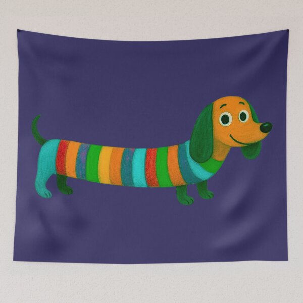 Item preview, Striped dachshund dog designed and sold by MaPerle.