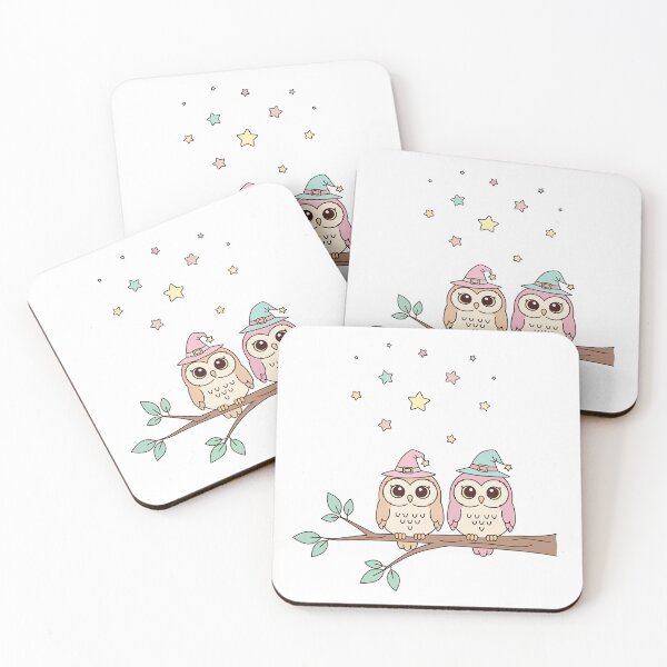 Item preview, Cute Kawaii Pastel Witch Owls designed and sold by istoriadesign.