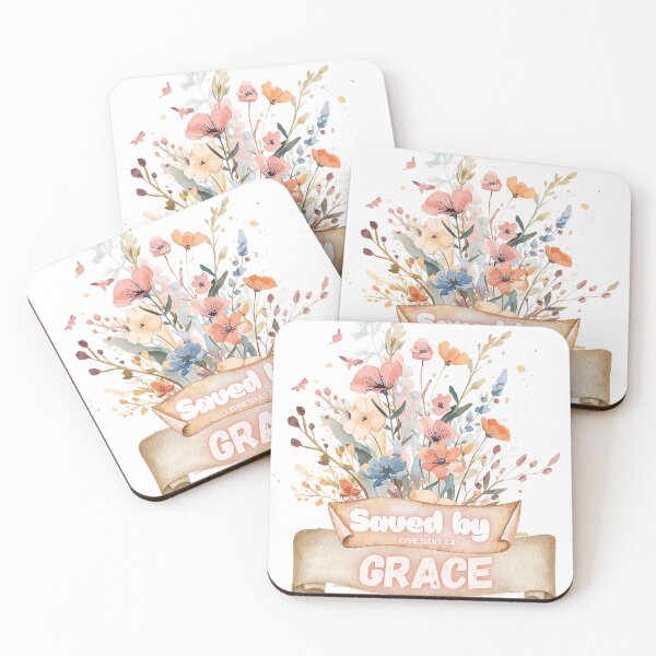 Item preview, Saved by Grace Christian Quote Inspirational Bible Vers designed and sold by Ausra789.