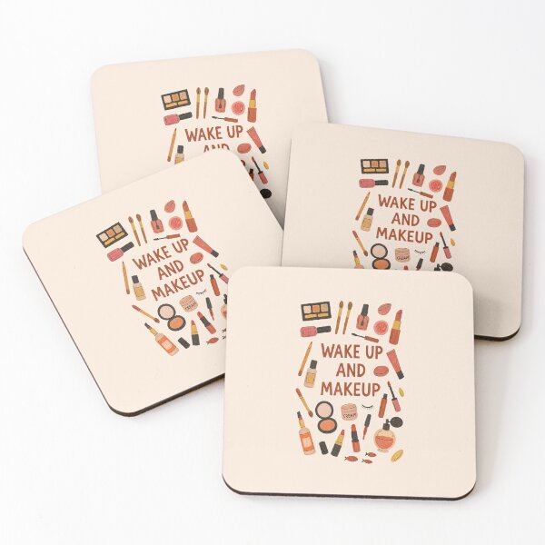 Item preview, Wake Up and Makeup – Beauty Lover Illustration with Cosmetics designed and sold by SuccessHunters.