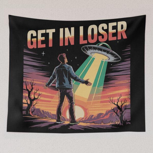 Item preview, Get In Loser Alien Abduction UFO designed and sold by Retr0Tshirts.