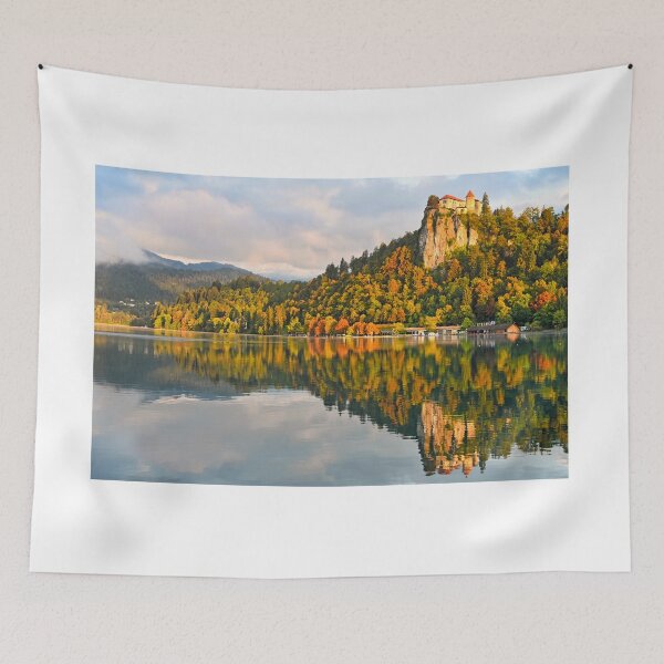 Item preview, View of Lake Bled with Bled Castle, Slovenia designed and sold by goceris.