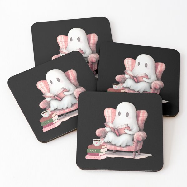 Item preview, Cute Ghost Lounging in Cozy Chair Engrossed in Book designed and sold by Mirosou.