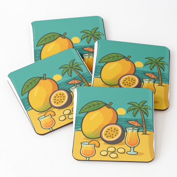 Item preview, Tropical Mango Passion Fruit with Cocktails by the Sea  designed and sold by CheriTanya.
