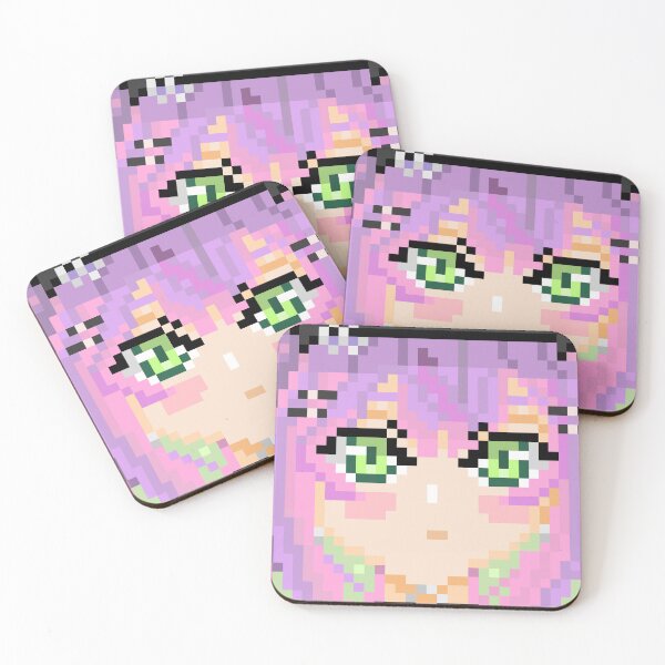 Item preview, [Hololive] Tokoyami Towa Flushed Pixel Art designed and sold by RobusonArts.