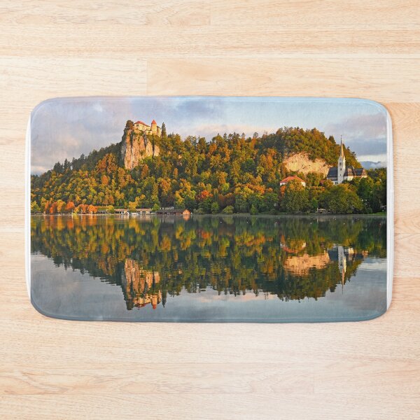 Item preview, View of Lake Bled with Bled Castle and church, Slovenia designed and sold by goceris.