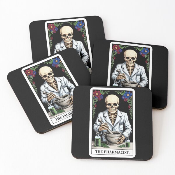 Item preview, The Pharmacist Skeleton Apothecary Tarot Card Design designed and sold by Blok45.