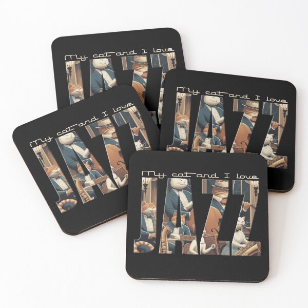 Item preview, My cat and I love jazz, a funny gift for a cat and jazz lover designed and sold by miro-bob-design.