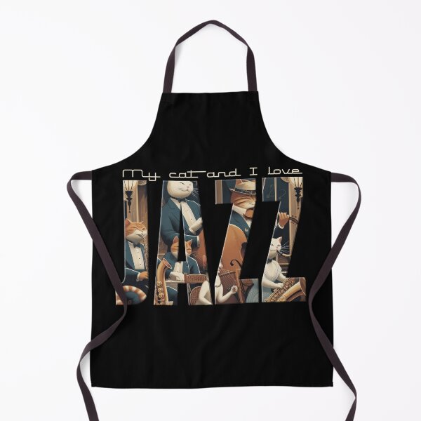 Item preview, My cat and I love jazz, a funny gift for a cat and jazz lover designed and sold by miro-bob-design.