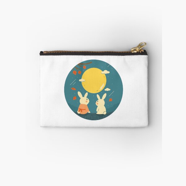 Item preview, Adorable Rabbit Duo Under Full Moon – Mid-Autumn Festival Cartoon designed and sold by AFRUKSOODJAI.